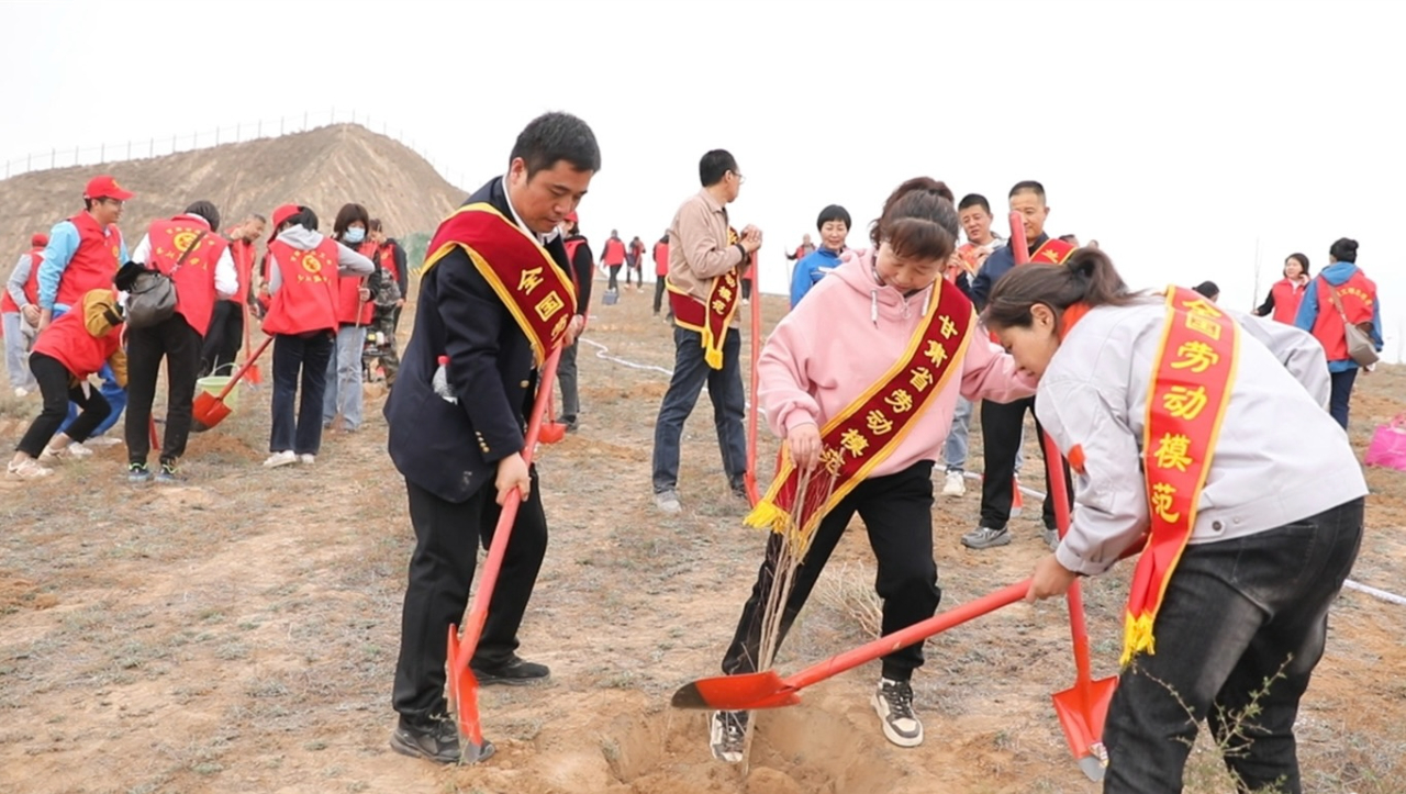 甘肃工会劳模工匠林又添新绿引导全省职工植树造林